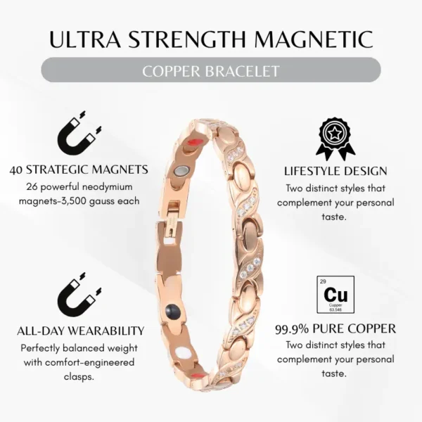 Timilk® MagnaCalm Copper Magnet Wellness Bracelet