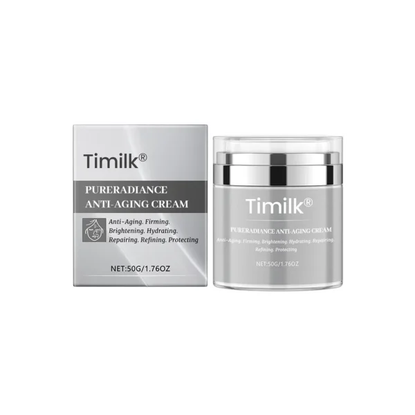 Timilk® PureRadiance Anti-Aging Cream (Reveal Youthful, Radiant Skin – Advanced formula that smooths wrinkles, brightens complexion, and restores vitality with peptide technology)