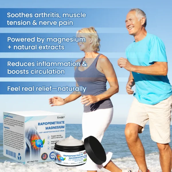 Timilk® RapidPenetrate Magnesium Deep-Absorption Pain Relief Cream